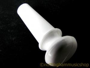 ACOUSTIC GUITAR WHITE PLASTIC END PIN STRAP BUTTON